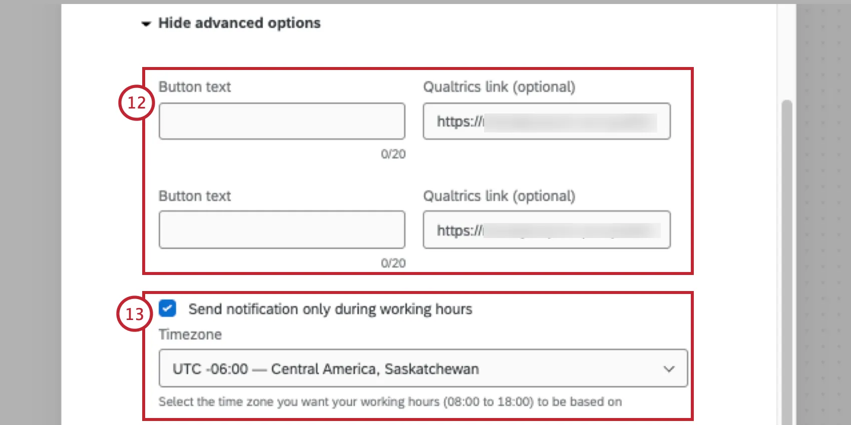 adding buttons and a notification schedule