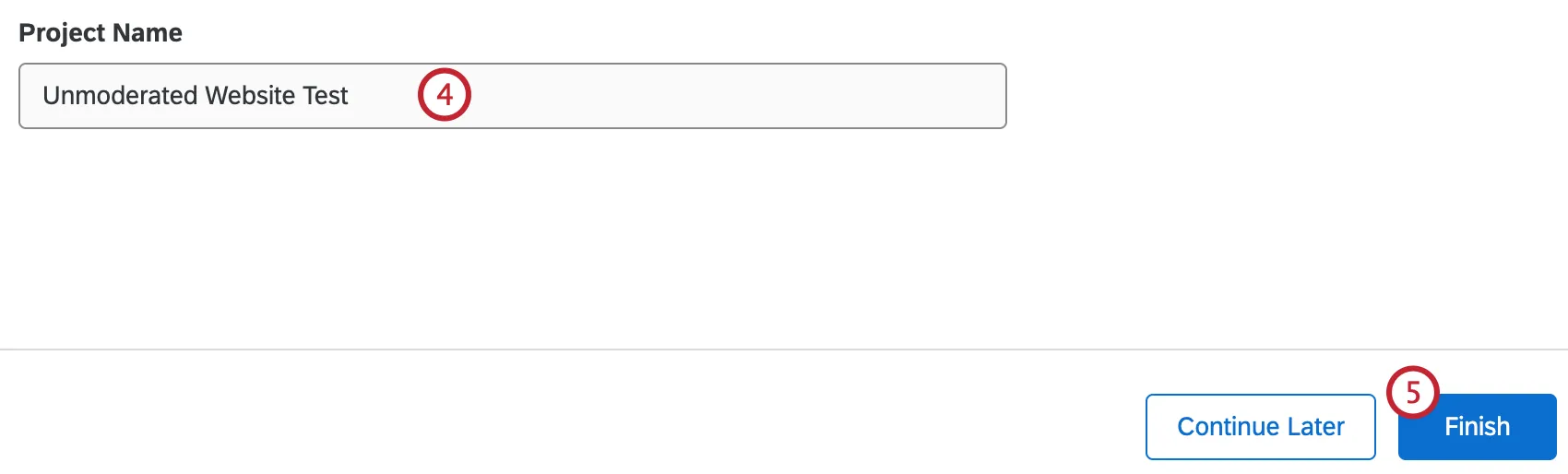 adding a title and saving a new project