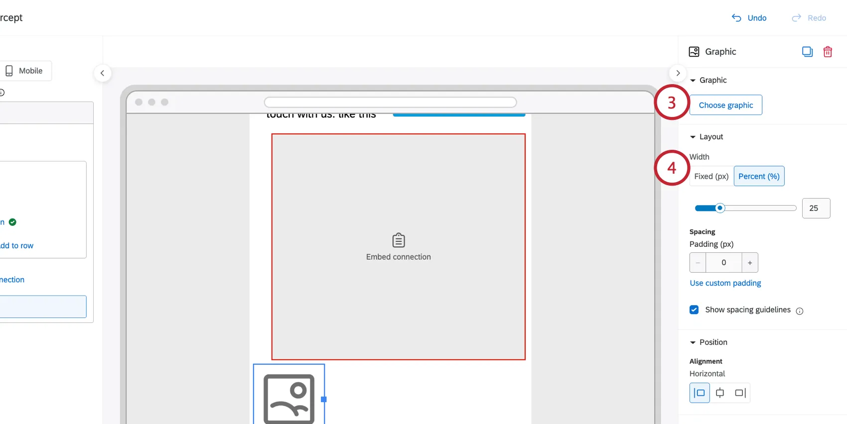 choosing a graphic to add