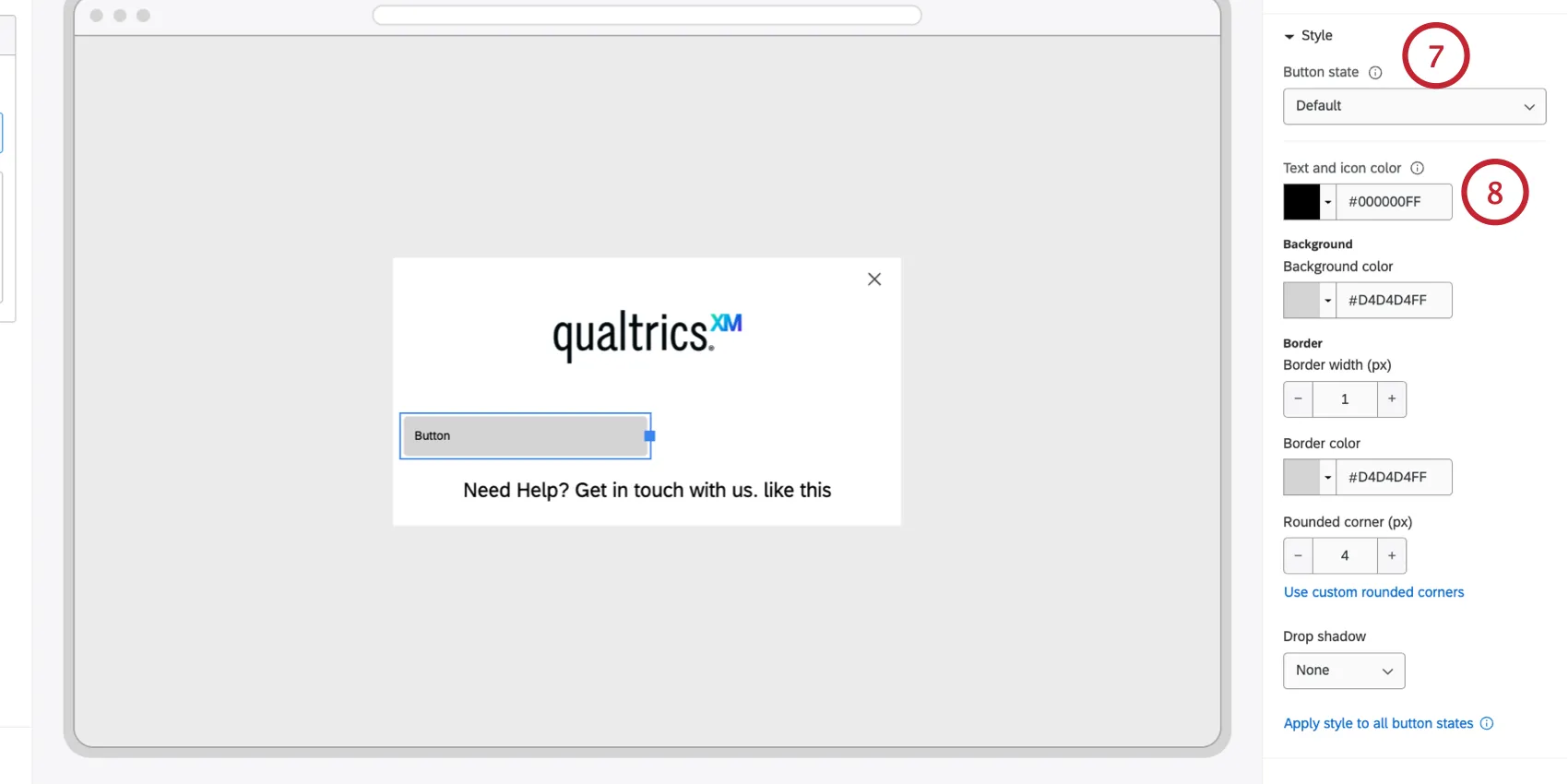 customizing each button state