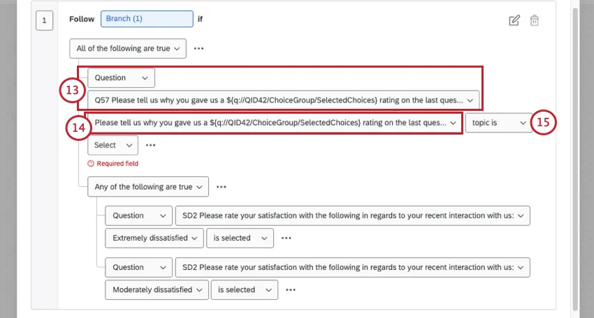 basing a condition on a text entry question