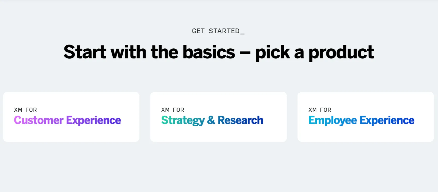 the categories on the support site homepage
