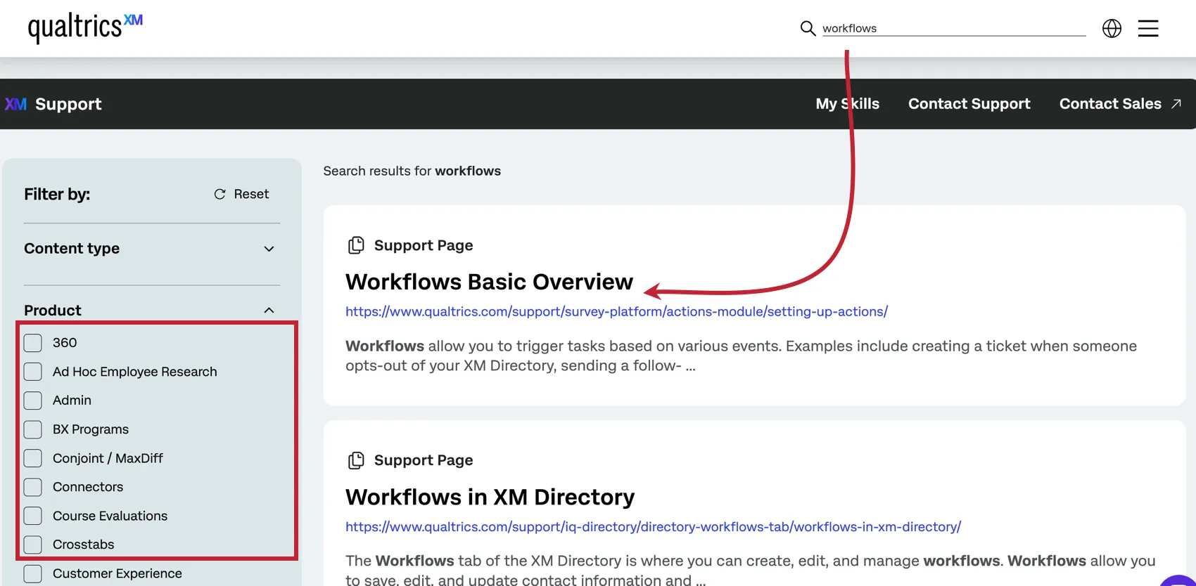 searching for workflows