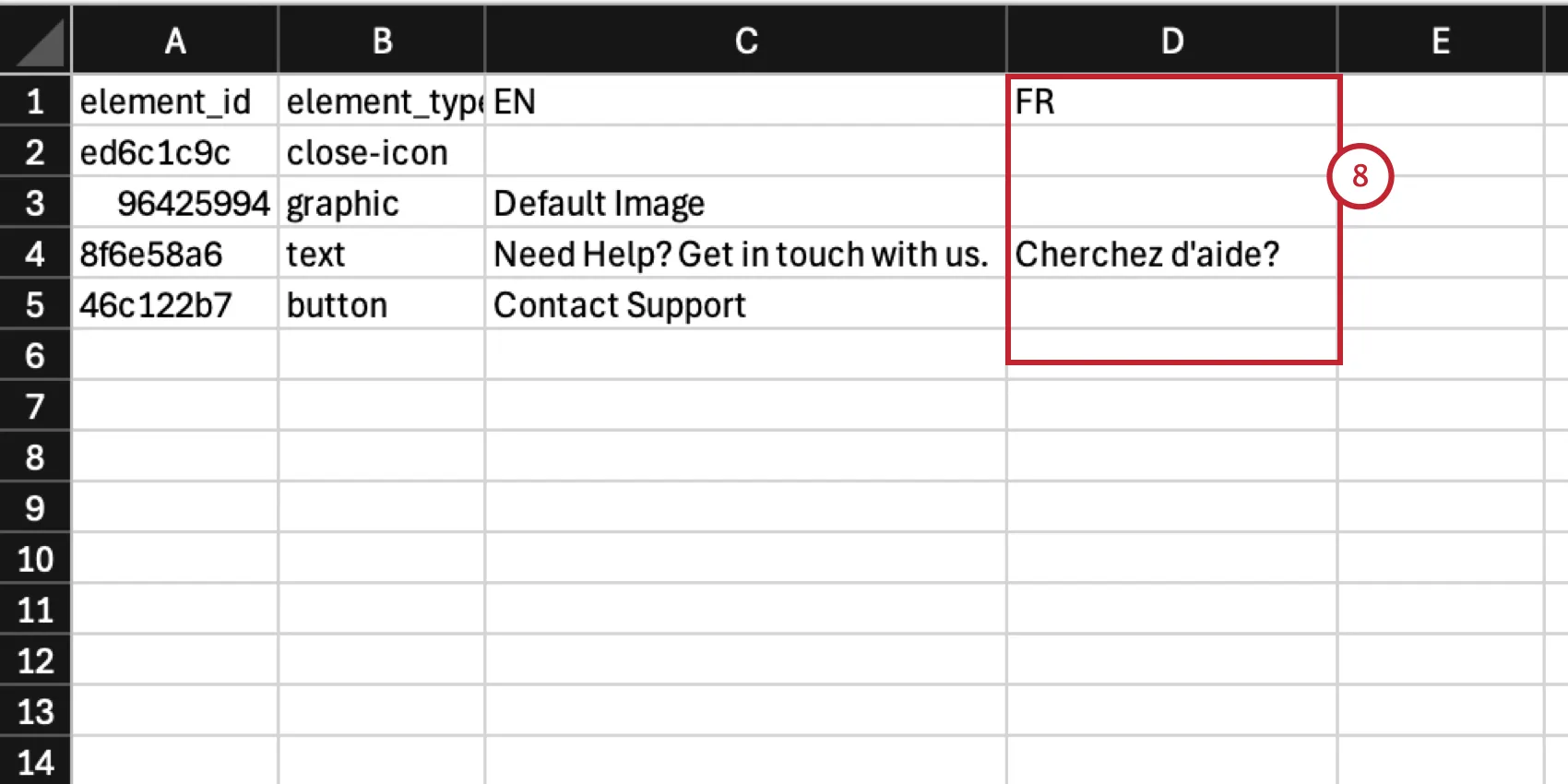 adding translations in the file