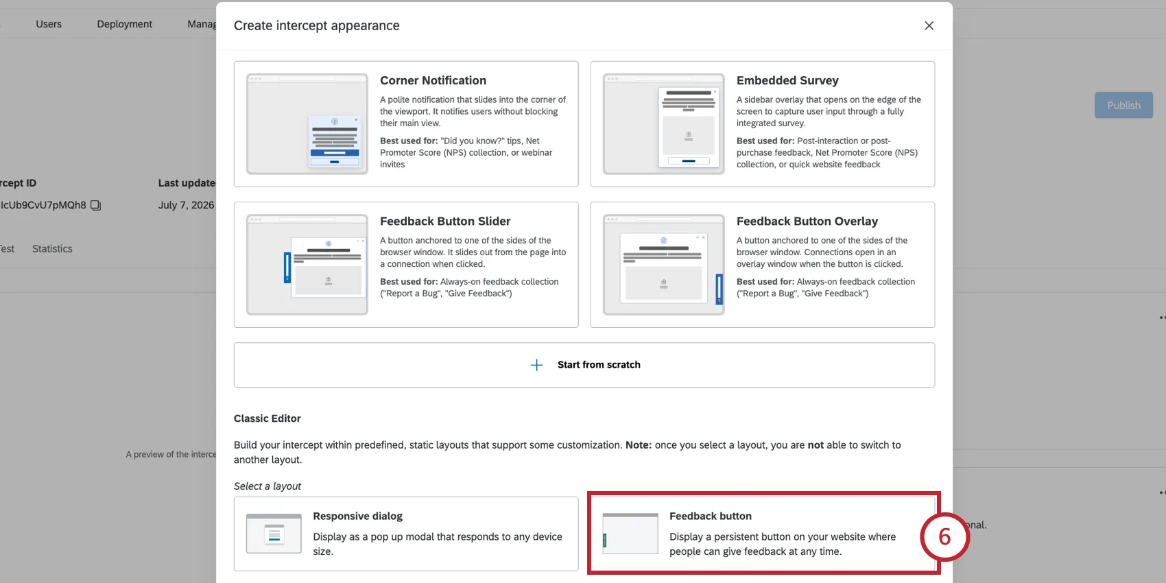 choosing feedback button type