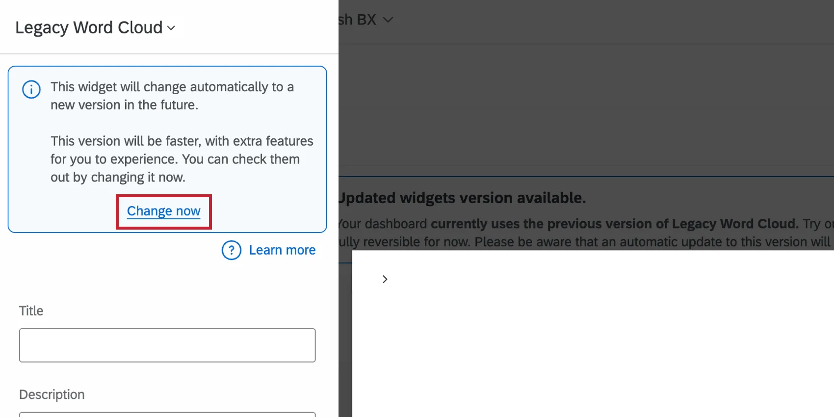 "Cambia ora in blu" nel widget editor
