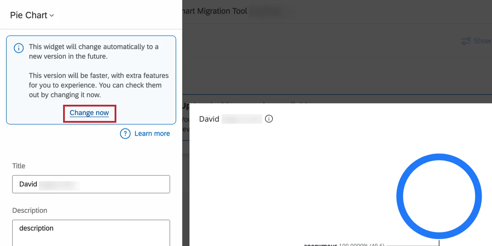 change now text in blue in the editing pane