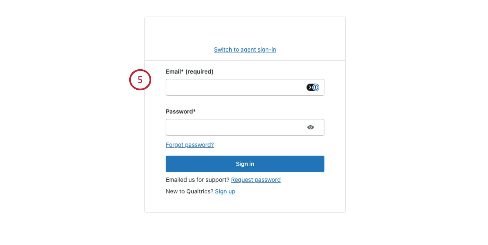 zendesk login screen
