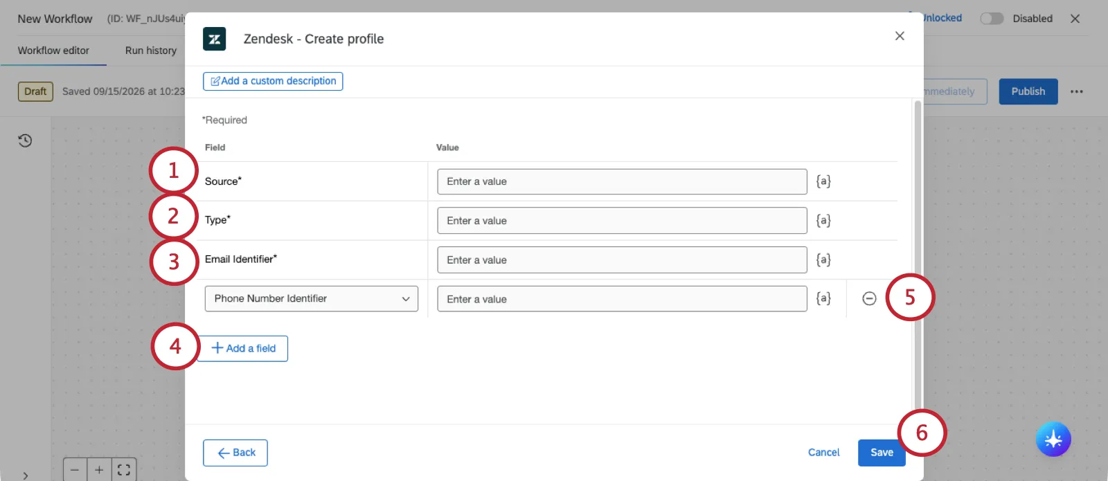 Create a profile modal for Zendesk task