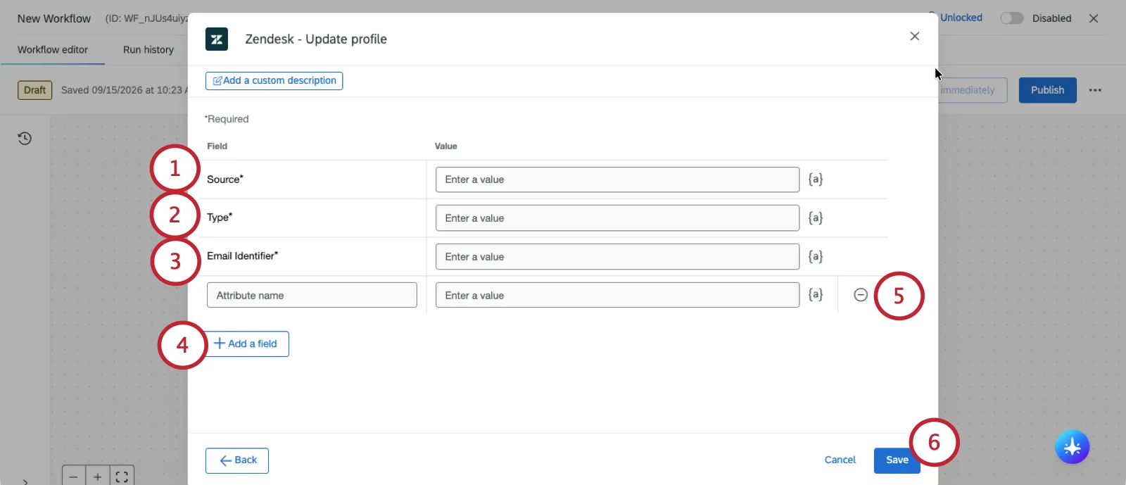 update profile modal