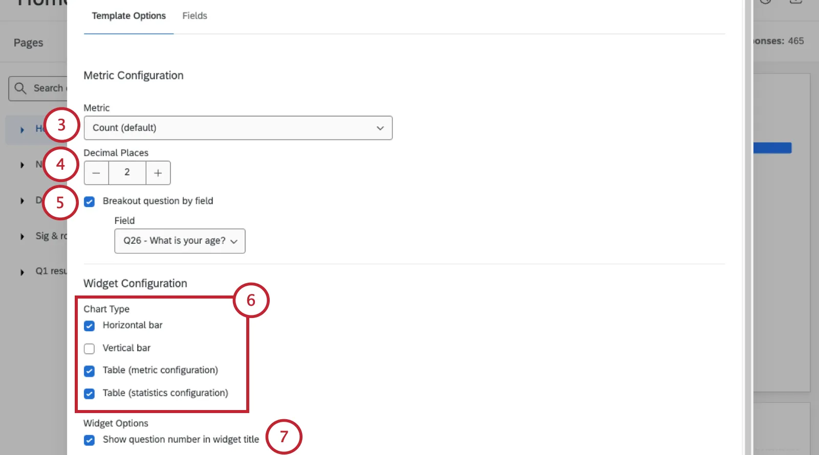 modal with template options