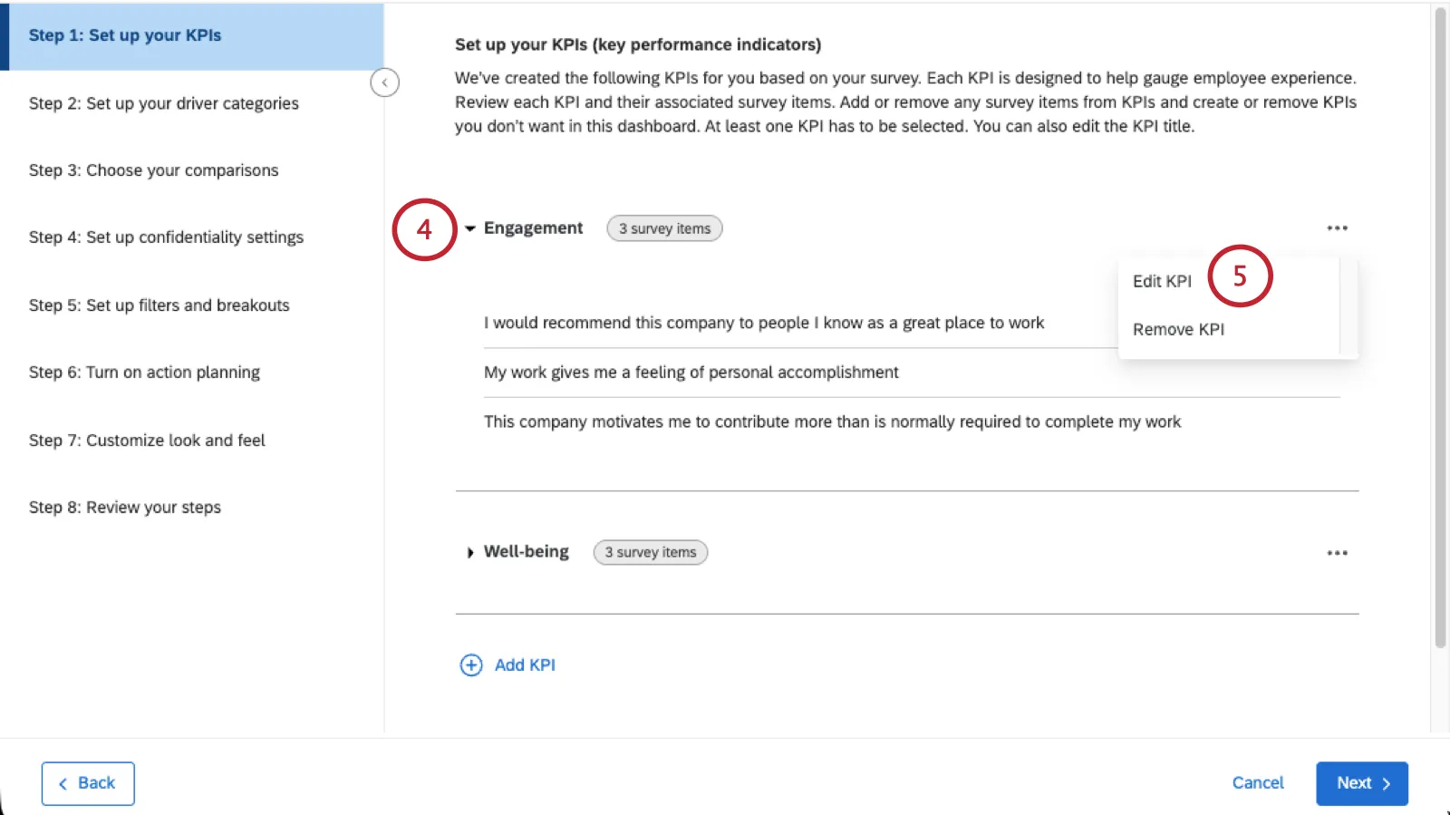 image of setting up a LPI in the interface