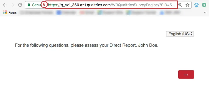 Copying the link in a browser