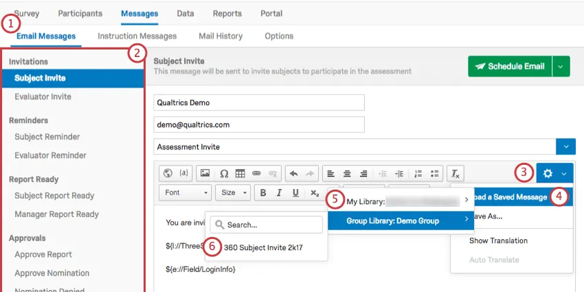 Chargement dun message enregistré dans la bibliothèque