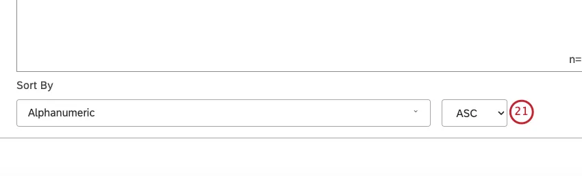 Wählen Sie ASC, um die aufsteigende Sortierung übernehmen.