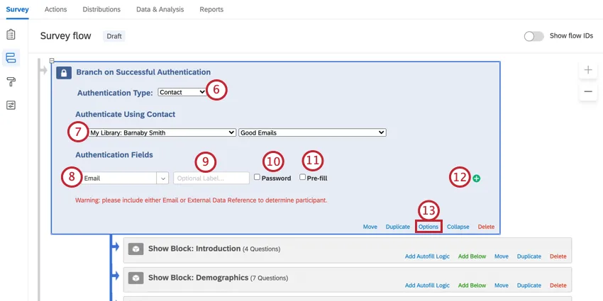 sélectionner le type didentification puis configurer lauthentificateur