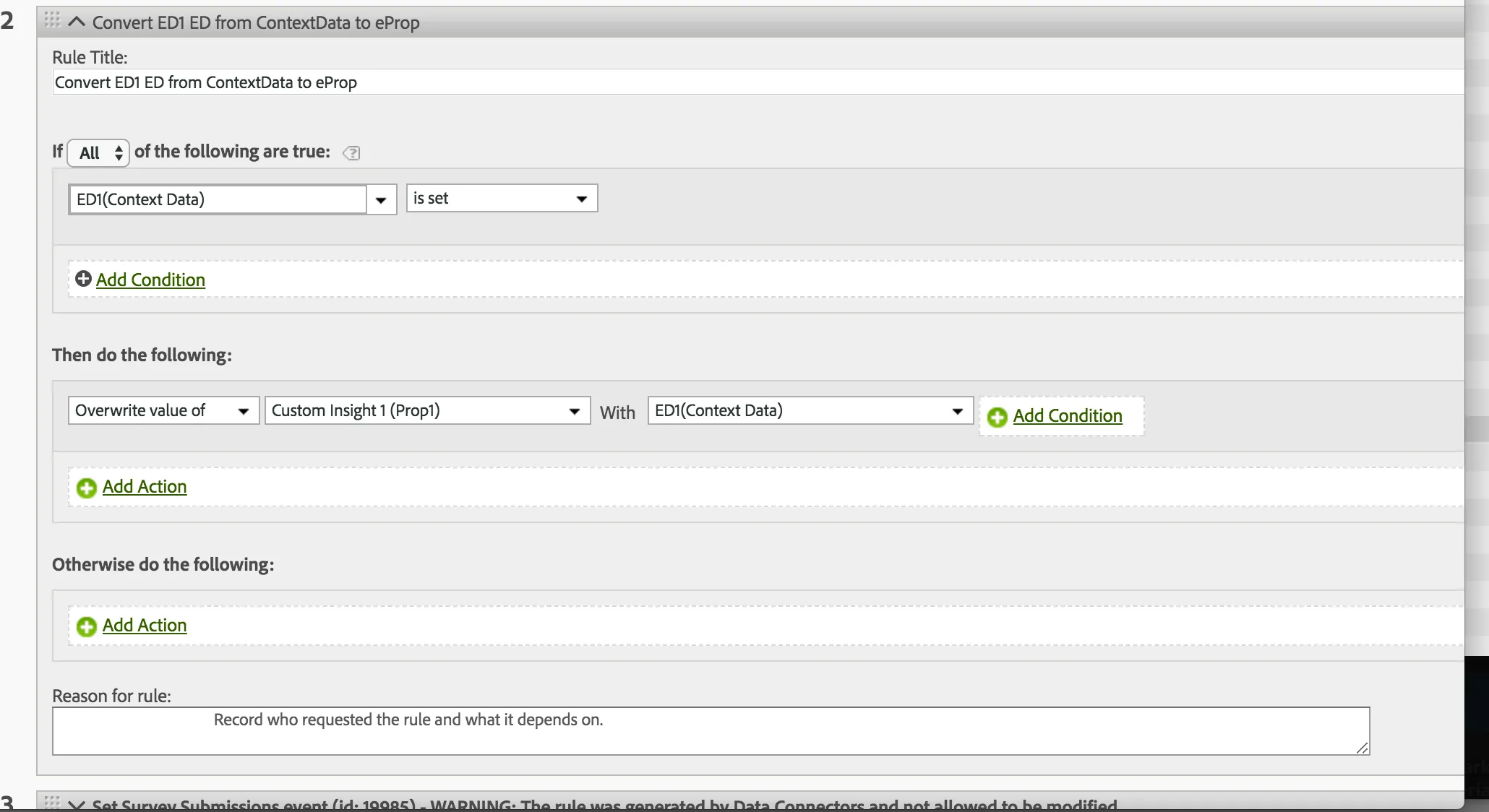 Ventana de Adobe Analytics