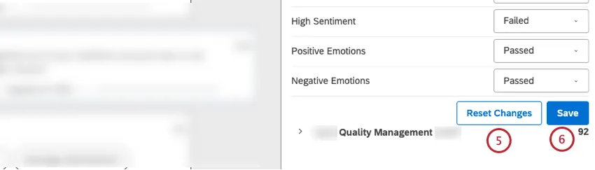 Option "Änderungen zurücksetzen" und Option "Sichern"