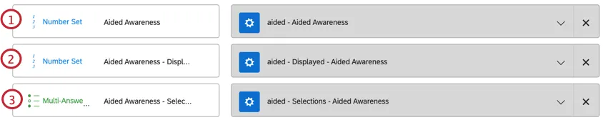 three fields that make up the stacked data