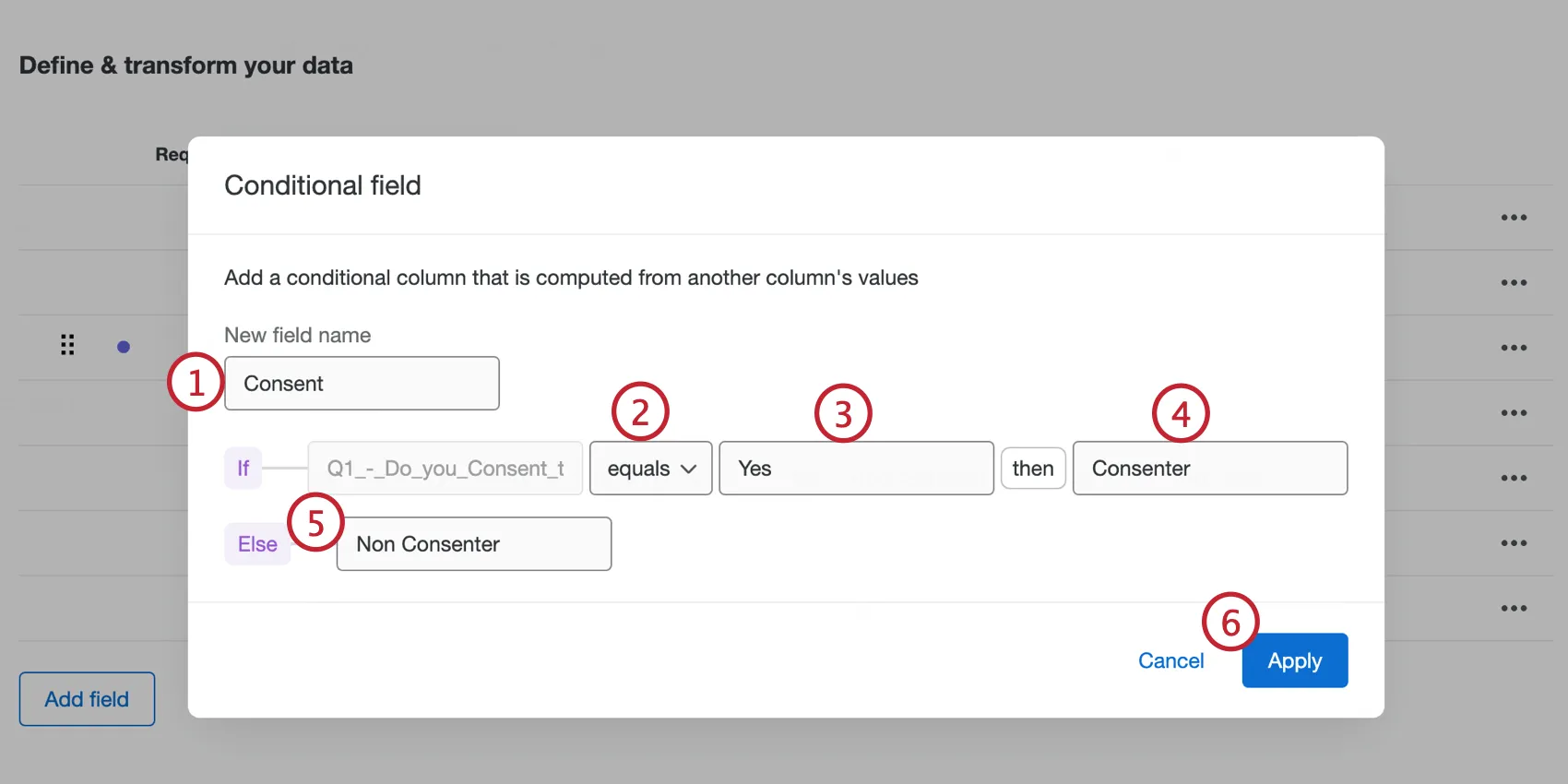 Condition de base avec les valeurs surlignées