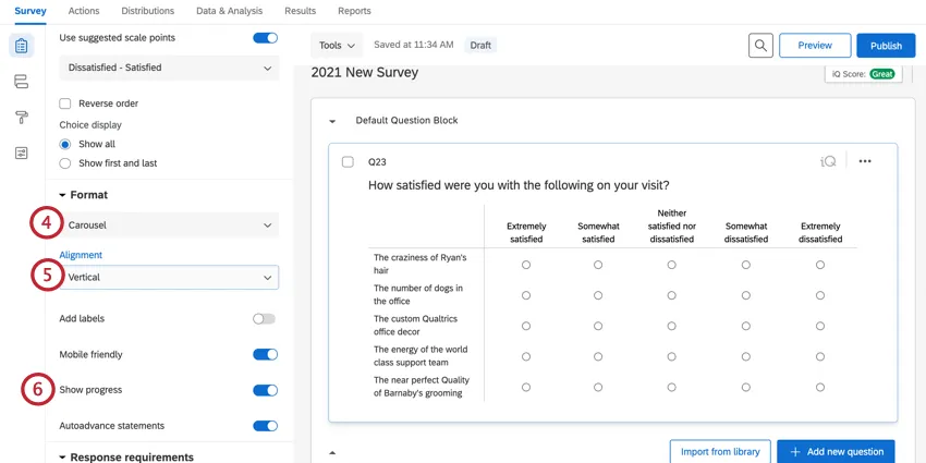 enabling carousel and adding a progress bar