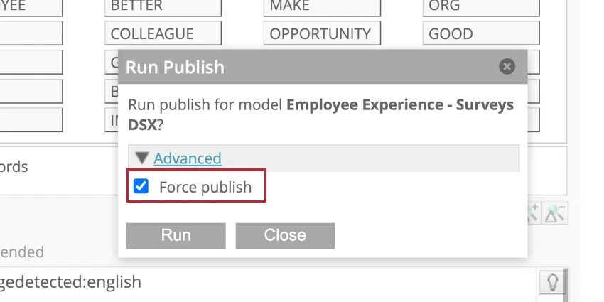 Forçar a publicar de modelos de categoria