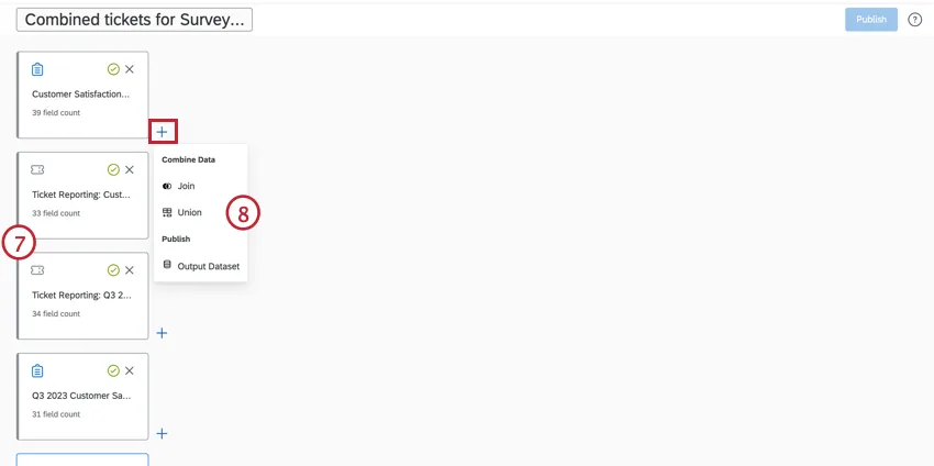 Selecione o sindicato depois de adicionar suas fontes