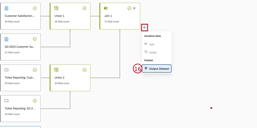 Option "Datenset ausgeben"