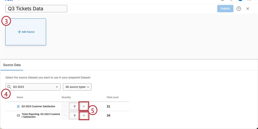 Add survey and data sources