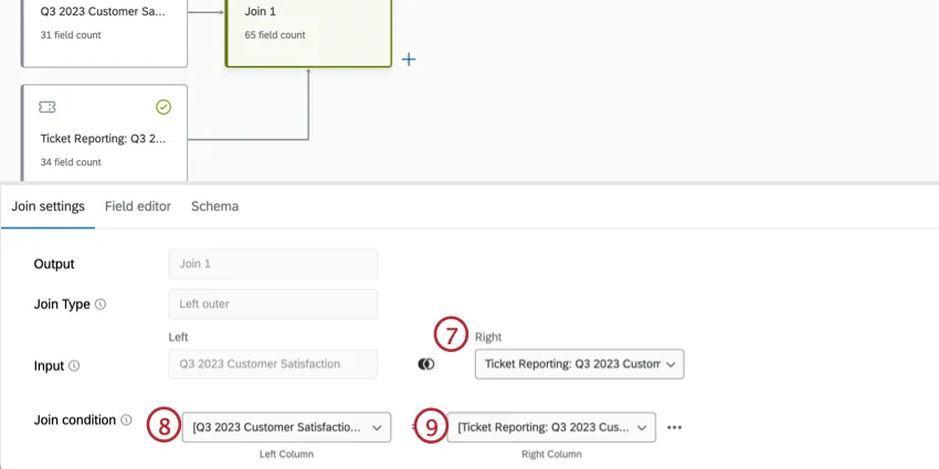 Add fields to the join conditions