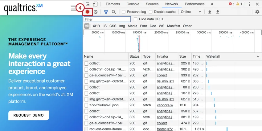 Image du bouton rouge Record (Enregistrer) dans Chrome