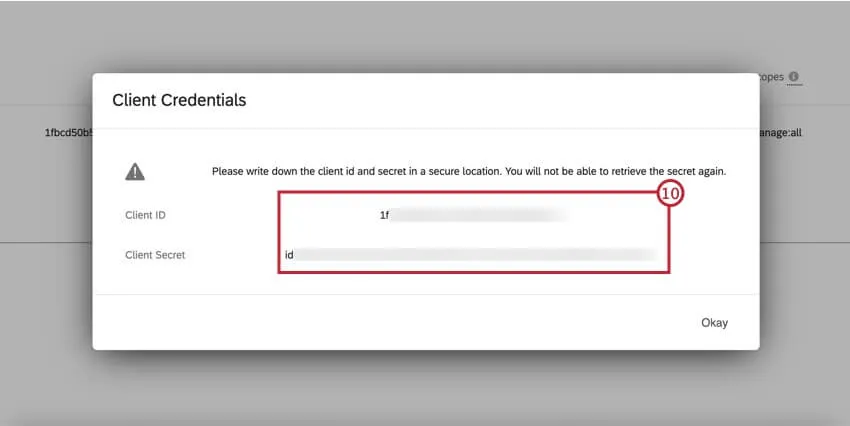 Client credentials, client ID, client secret