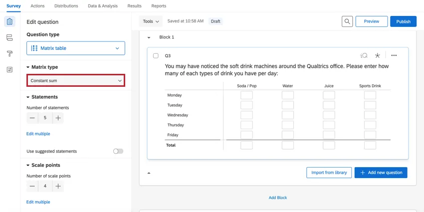 コンスタントサムマトリックス