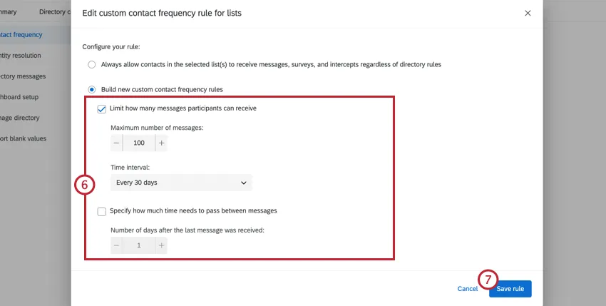 additional custom rule options