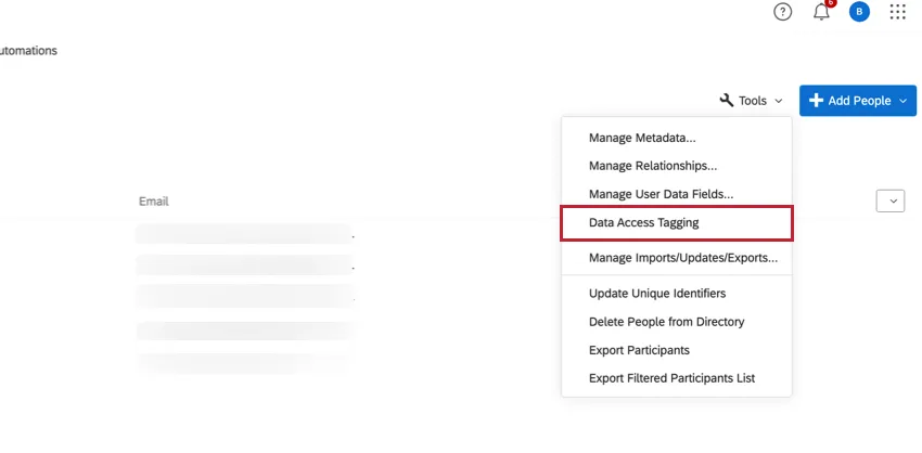Configuración de etiquetado de acceso a datos