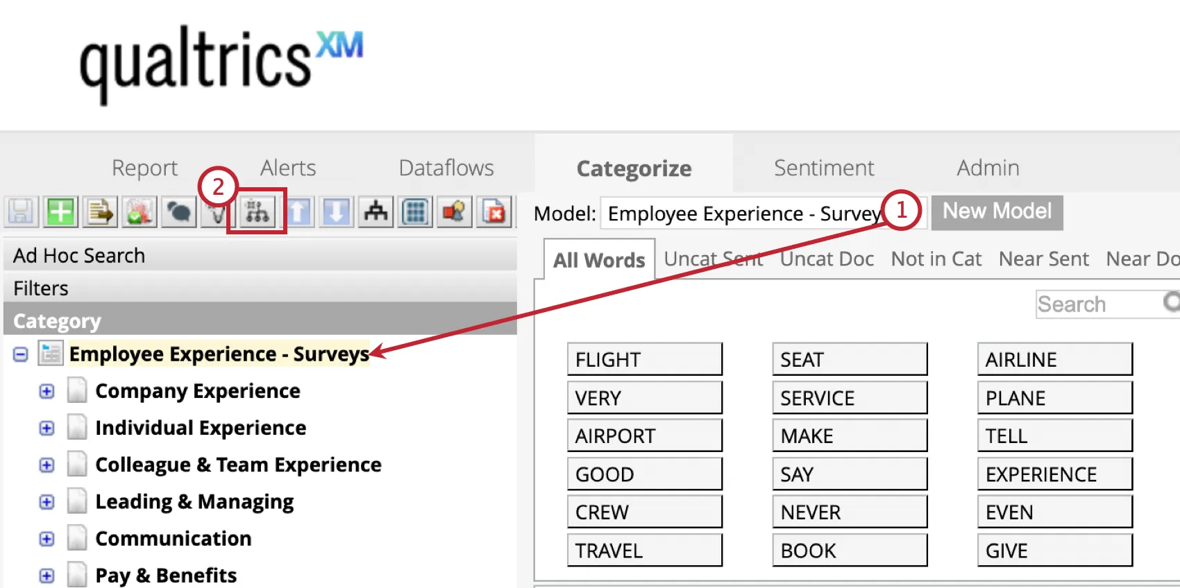 choosing the "global other" bucket and clicking topics recommendations