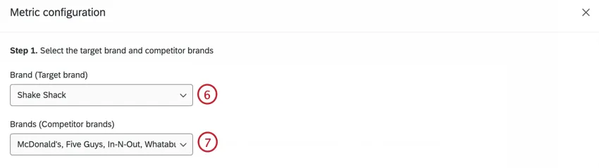 Configuración de la métrica