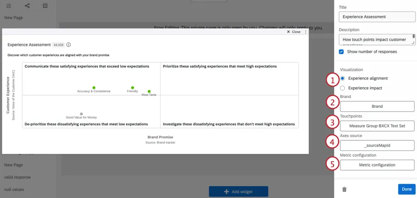 Steps to configure widget
