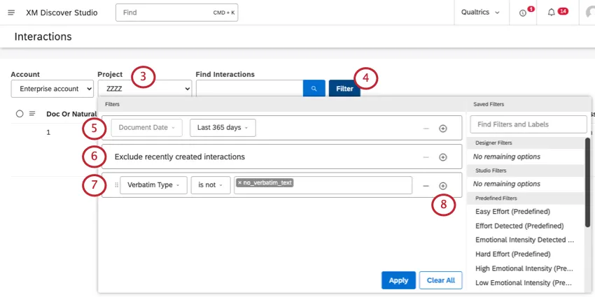 Filter anlegen und Filterinformationen hinzufügen
