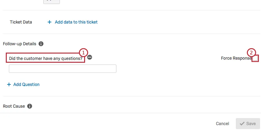 Image showing the text entry question editor