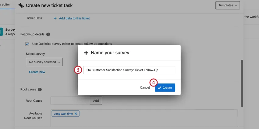 Enter name and then click create button