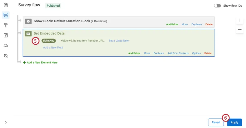 Felder im eingebettete Daten