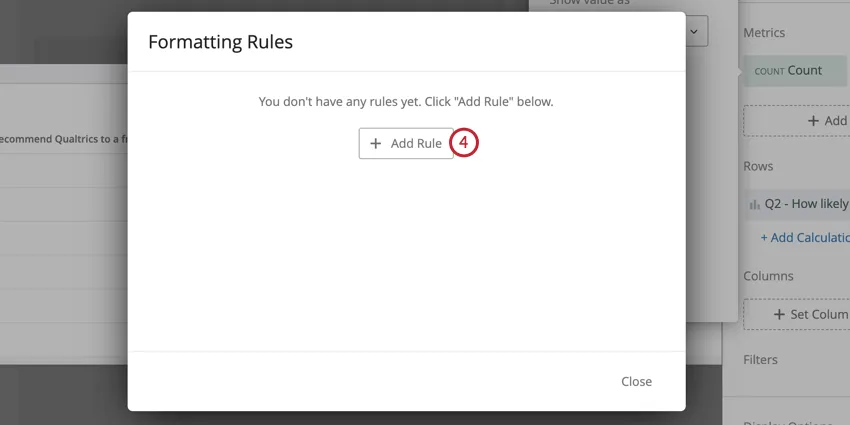 image of the add rule button in the formatting rules window