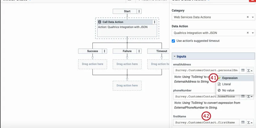 adding expressions to each property