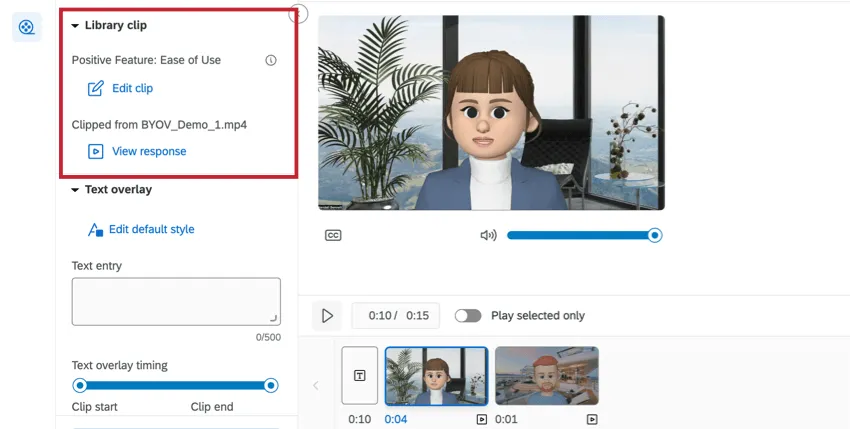 Library clip section