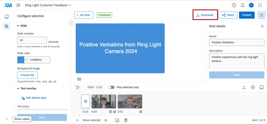 ［ダウンロード］ボタン
