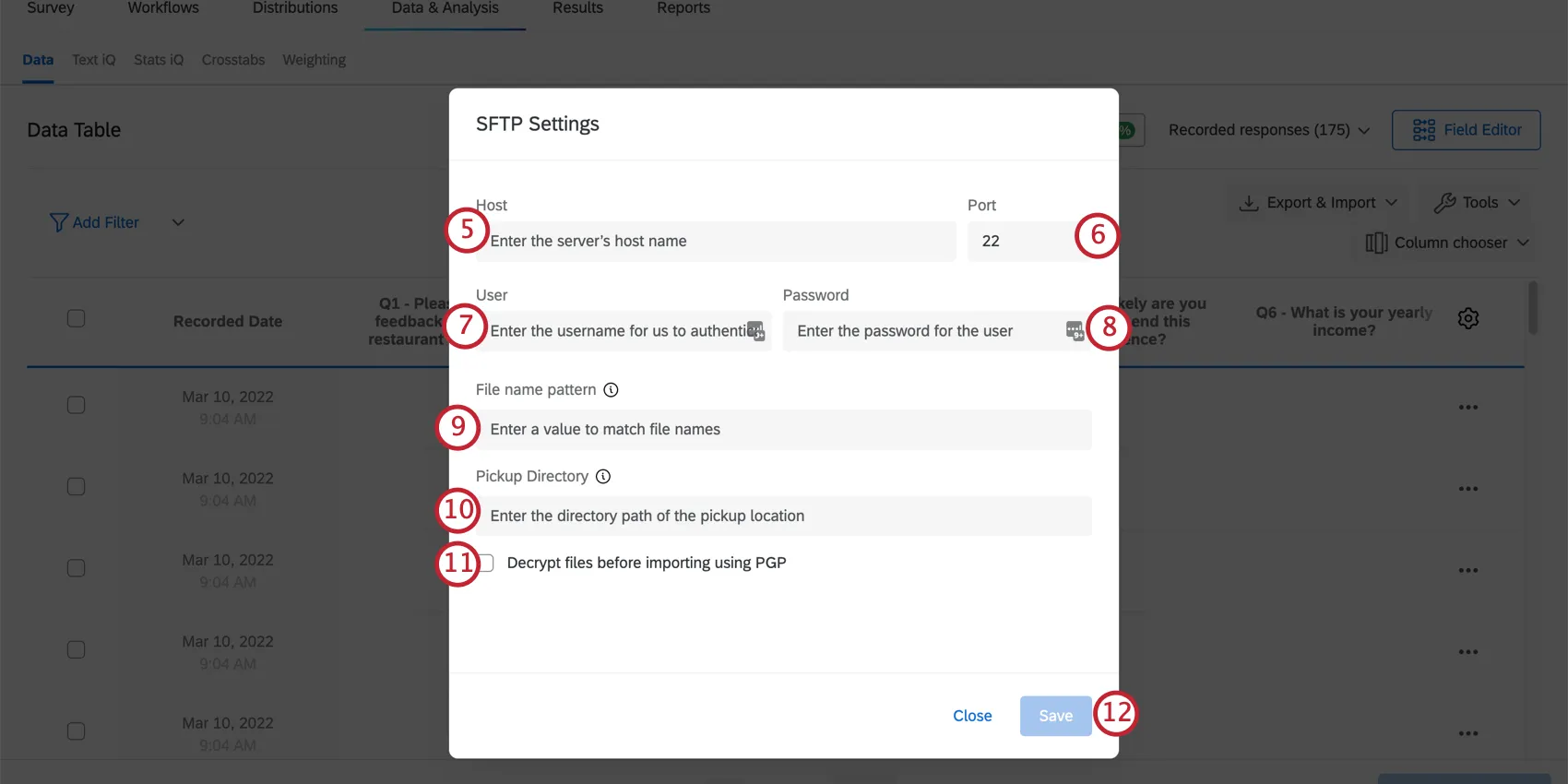 Zeigt die Schritte 5-12