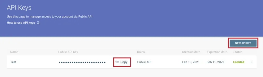 infobipでapiキーを探す