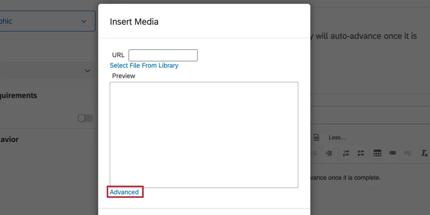アドバンスボタン