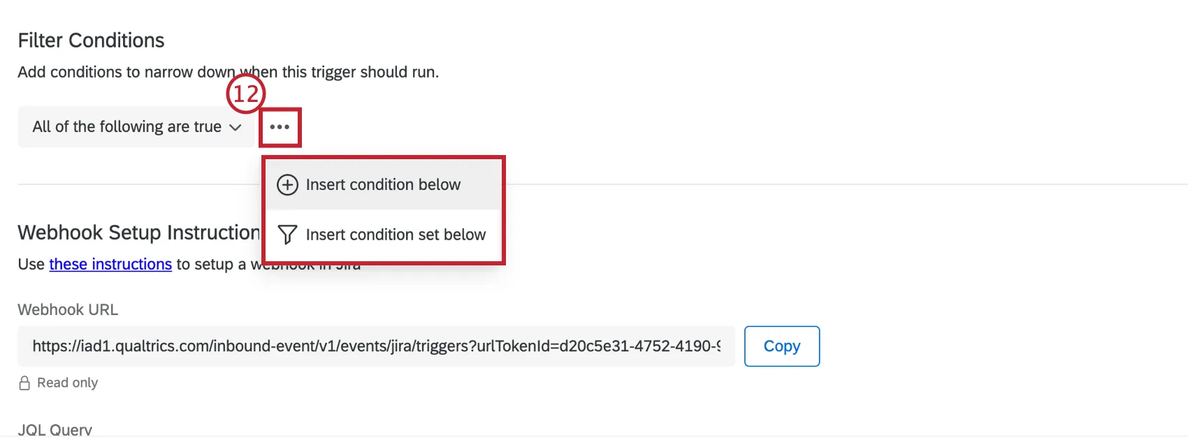Configuración de filtro opcional